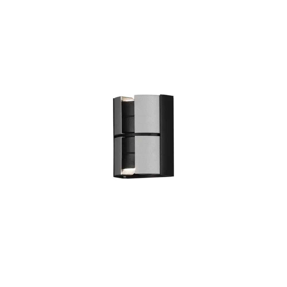 Konstsmide Vidar - applique murale d'extérieur - 14.5 x 14.5 x 19 cm - IP44 - noir et argent