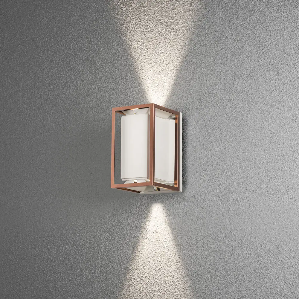 Konstsmide Vale - applique murale d'extérieur - 12 x 15 x 20 cm - blanc et cuivre