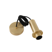 Artdelight Pipe - lampe suspendue avec cordon en fer - Ø 10 x 168 cm - or mat