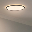 Nordlux Oja - plafonnier - Ø 42,4 x 2,3 cm - 19W LED inclus (3000K-4000K) - IP54 - noir