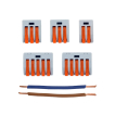 wago kit de connexion pour plaque de plafond avec 5 points lumineux