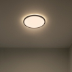 Nordlux Oja - plafonnier - Ø 29,4 x 2,3 cm - 17W LED dimmable inclus (3000K/4000K) - IP54 - noir