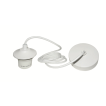 Artdelight Pendant - lampe suspendue avec cordon en fer - Ø10 x 150 cm - blanc