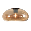 Artdelight Paradise - abat-jour en verre - Ø 28 x 14 cm - ambre