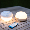 New Garden Cherry - source lumineuse portable rechargeable avec télécommande - Ø 11 x 9 cm - 8,5W LED inclus - IP54 - beige