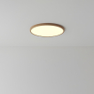Nordlux Oja - plafonnier de salle de bain - Ø 42,4 x 2,3 cm - 24W LED dimmable inclus (2700K) - IP54 - feuille de bois