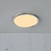 Nordlux Oja - plafonnier de salle de bains - Ø 30 x 2,5 cm - fonction Moodmaker SceneSelect à 3 niveaux (3000K-4000K) - 14,5W LED inclus - IP54 - chrome