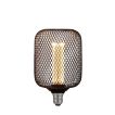 Searchlight Globe à effet grillagé - Ø 12 x 18,5 cm - E27 - 4,5W dimmable - 2700K - noir