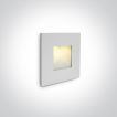 ONE Light Indoor/outdoor Dark Light Wall Recessed - applique murale encastrée - 8,5 x 8,5 x 3,2 cm - 1W LED inclus - IP44 - blanc