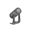 Century Italia Blaze - spot au sol - 10,3 x 4 x 9 cm - 7W LED inclus - IP67 - gris - couleur de lumière blanc chaud