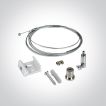 Kit de suspension de rail réglable ONE Light - 2 mètres - blanc