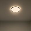 Nordlux Oja - plafonnier - Ø 29,4 x 2,3 cm - 3 niveaux de gradation (2700K) - 18W LED inclus - noir