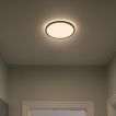 Nordlux Oja - plafonnier - Ø 29,4 x 2,3 cm - 15W LED inclus (3000K/4000K) - noir