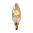 Lucide Ampoule LED - ampoule à filament dimmable - Ø 3,5 x 9,8 cm - E14 - 3W - 2200K - ambre