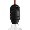 Creative Cables Eiva - Raccord E27 avec support de câble en silicone - Ø 5,8 x 10,3 cm - IP65 - noir