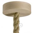 Creative Cables - rosace de plafond en bois - Ø 12 x 3,2 cm - brun