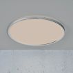 Nordlux Oja - plafonnier de salle de bains - Ø 43 x 2,5 cm - 3 niveaux Moodmaker Fonction SceneSelect (3000K-4000K) - 19W LED inclus - IP54 - chrome