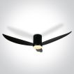 ONE Light Black Body - ventilateur de plafond avec lumière et télécommande - Ø 132 x 27 cm - 22W LED inclus - noir