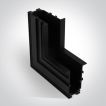 Profils encastrés magnétiques ONE Light MIDI - angle d'encastrement mur à mur pour 42001RB & 42002RB - noir