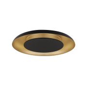 Nova Luce Epos - plafonnier - Ø 60 x 6 cm - 38W dimmable LED inclus - noir sablé et or brossé
