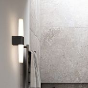 Nordlux Helva Double Basic - applique murale - 10,6 x 5,7 x 42,5 cm - 9W LED inclus - IP44 - noir