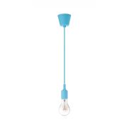 Nova Luce Swing - lampe suspendue - Ø 4,5 x 100 cm - bleu ciel