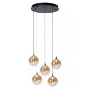 Lucide Gisela - lampe suspendue - Ø 48 x 150 cm - 5 x 3,8W LED dimmable inclus - amber
