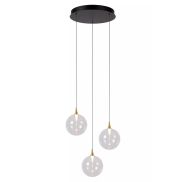 Lucide Gisela - lampe suspendue - Ø 36 x 150 cm - 3 x 3,6W LED dimmable inclus - transparent