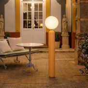 New Garden Monica 150 - lampadaire rechargeable à batterie avec télécommande - Ø 35 x 153 cm - 7W LED inclus - IP54 - jaune moutarde - 3000K-6500K