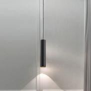 Nova Luce Gia - lampe suspendue - Ø 6 x 170 cm - noir