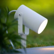 Lucide Taylor - spot au sol sur pointe - Ø 10 x 26 cm - IP65 - blanc
