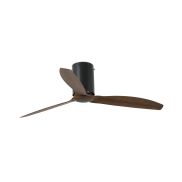 Faro Mini Tube - ventilateur de plafond avec télécommande - Ø 128 cm - brun foncé et noir mat