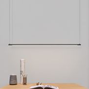 Nova Luce Elettra - lampe suspendue - 120 x 7 x 150 cm - 20W LED inclus - noir sable