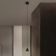 Nova Luce Irmos - lampe suspendue - Ø 6 x 191 cm - 5W LED inclus - noir sablé