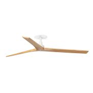 Faro Klim L - ventilateur de plafond avec rosace encastrée - Ø 150 cm - blanc mat et pin