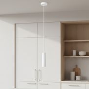 Artdelight Milano - lampe suspendue - Ø 6,6 x 175 cm - blanc