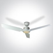 ONE Light White Body - ventilateur de plafond avec lumière et télécommande - Ø 132 x 35 cm - blanc