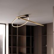 Nova Luce Kiklos - plafonnier - Ø 72 x 30 cm - 42W dimmable LED inclus - laiton doré