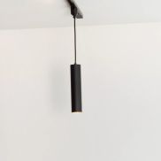 Lucide Track Floris Lampe suspendue - Système de rail monophasé - Ø 5,6 x 155 cm - Noir