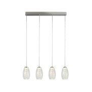Searchlight Cyclone - lampe suspendue - 75,5 x 11,5 x 150 cm - 21W LED dimmable inclus - chrome et transparent