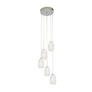 Searchlight Cyclone - lampe suspendue - Ø 35 x 150 cm - 27W LED dimmable inclus - chrome et transparent