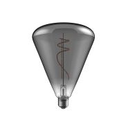 Daylight Italia Lampe LED Cône - Ø 14 x 20 cm - E27 - 10W dimmable - 1800K - fumé