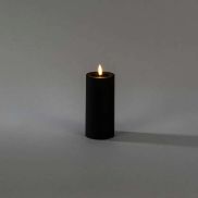 Konstsmide - Bougie à LED sur piles avec effet de flamme vacillante - Ø 7 x 15 cm - IP44 - noir