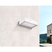 Century Italia Domino MINI - Applique solaire extérieure avec capteur - 9 x 3,5 x 13,7 cm - 3W LED inclus - IP65 - blanc