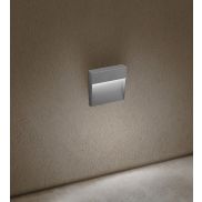 Century Italia Paseo - applique murale extérieure - 10,5 x 10,5 x 2,4 cm - 4W LED inclus - IP54 - gris