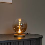 Lucide Gisela - lampe à poser - Ø 16 x 17,5 cm - 4W LED inclus - ambre