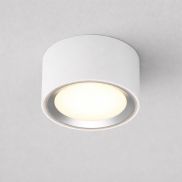 Nordlux Fallon - spot en saillie 1L - Ø 10 cm - fonction Moodmaker à 4 niveaux - LED 5,5W dimmable inclus - blanc et acier brossé