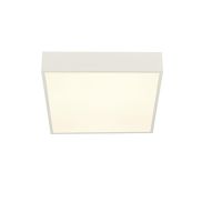 Searchlight Zeus - plafonnier - 30 x 30 x 6 cm - 16W LED inclus - IP44 - blanc et opale