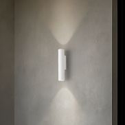 Nova Luce Torrin - applique murale extérieure - Ø 4,5 x 23 x 7,5 cm - 6W LED inclus - IP65 - blanc sablé