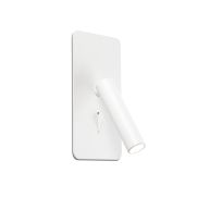 Faro Suau - applique murale encastrée avec interrupteur - 9,5 x 17 cm - LED 3W incl. - blanc mat